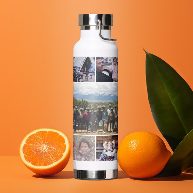 13 FotoCollage - Ein großes Bild in der Mitte Trinkflasche (Personalized water bottle - custom photo collage)