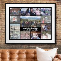 13 FotoCollage Optionaler Text — Familie - schwarz