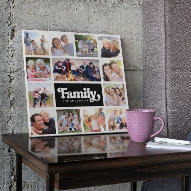 13 Fotos Collage Family Monogramm Leinwanddruck (Von Creator hochgeladen)