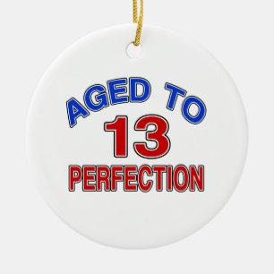 13 gealtert zur Perfektion Keramik Ornament