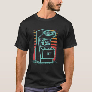 13. Geburtstag 13 Jahre alter Retro Gamer Level bi T-Shirt