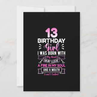 13. Geburtstag 13 Jahre Mädchen Funny Teenager Geb Einladung