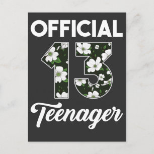 13. Geburtstag 2008 Flower Offizieller Teenager Postkarte