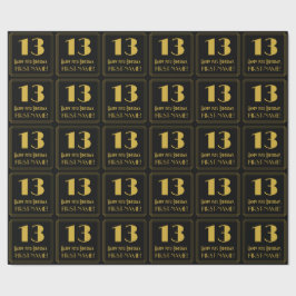 13. Geburtstag ~ Art Deco Inspiriert Look "13", Na Geschenkpapier