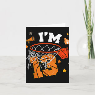 13. Geburtstag Basketball Boy 13 Yr Alter Dreizehn Karte