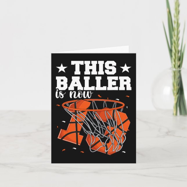 13. Geburtstag Basketball Boys Karte (Vorderseite)