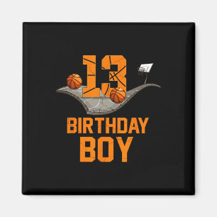 13. Geburtstag Basketball Jersey 13 Jahre alter Bo Magnet
