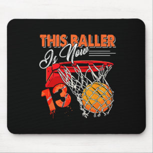 13. Geburtstag Basketball Spaß 13 Jahre alte Kinde Mousepad