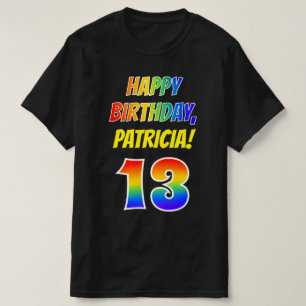 13. Geburtstag — Bold, Fun, Rainbow 13, Individu T-Shirt