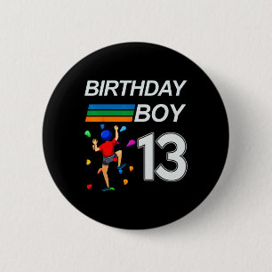 13. Geburtstag Bouldering Felsenklettern Für Button