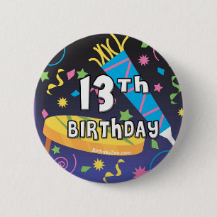 13. Geburtstag Button