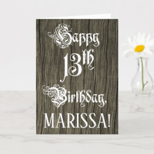 13. Geburtstag: Extravaganter, eleganter Text; Imi Karte