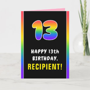 13. Geburtstag: Farbiger Regenbogen # 13, Benutzer Karte