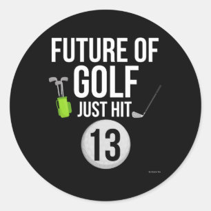 13. Geburtstag Golf T Shirt 13 Jahre alt Geburtsta Runder Aufkleber