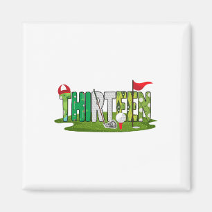 13. Geburtstag Golf Thema 13 Jahre alte Kinder Spo Magnet