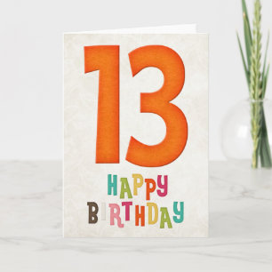 13. Geburtstag Happy Birthday Card Design 2 Karte