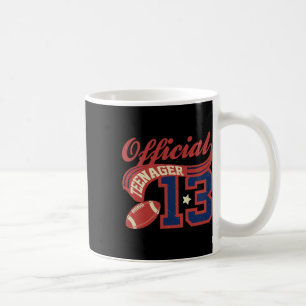 13. Geburtstag Junge Offizieller Teenager 13 Jahre Kaffeetasse