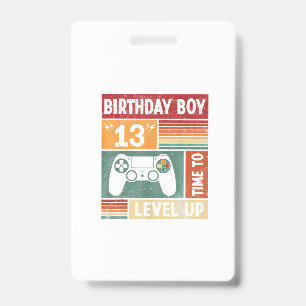 13. Geburtstag Junge Zeit zum Levelaufstieg Videos Ausweis