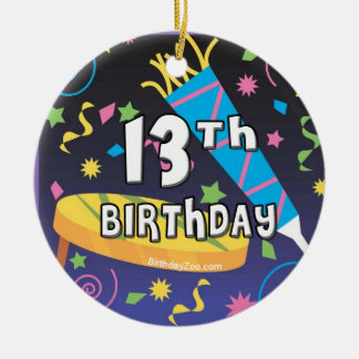 13. Geburtstag Keramik Ornament