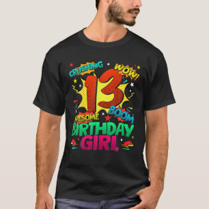 13. Geburtstag Kinder Comic Stil Kinder Mädchen 13 T-Shirt