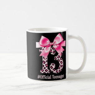 13. Geburtstag Mädchen Nk Coquette Schleife Leopar Kaffeetasse