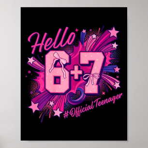 13. Geburtstag Mädchen Teenager sechs sieben Koket Poster