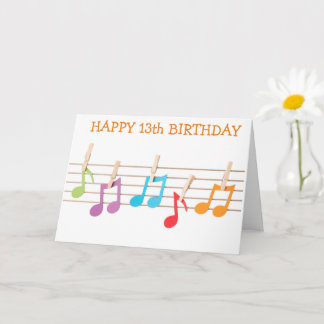 **13. GEBURTSTAG** MUSIKALISCHE HINWEISE GEBURTSTA KARTE