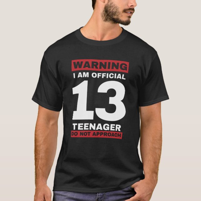 13. Geburtstag offiziell 13-jähriger Teenager T-Shirt (Vorderseite)