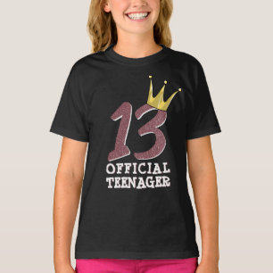 13. Geburtstag Offiziell Teenager Girl Crown T-Shirt