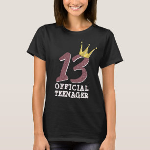 13. Geburtstag Offiziell Teenager Girl Crown T-Shirt