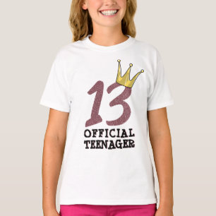 13. Geburtstag Offiziell Teenager Girl Crown T-Shirt