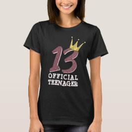 13. Geburtstag Offiziell Teenager Teen Girl Crown T-Shirt