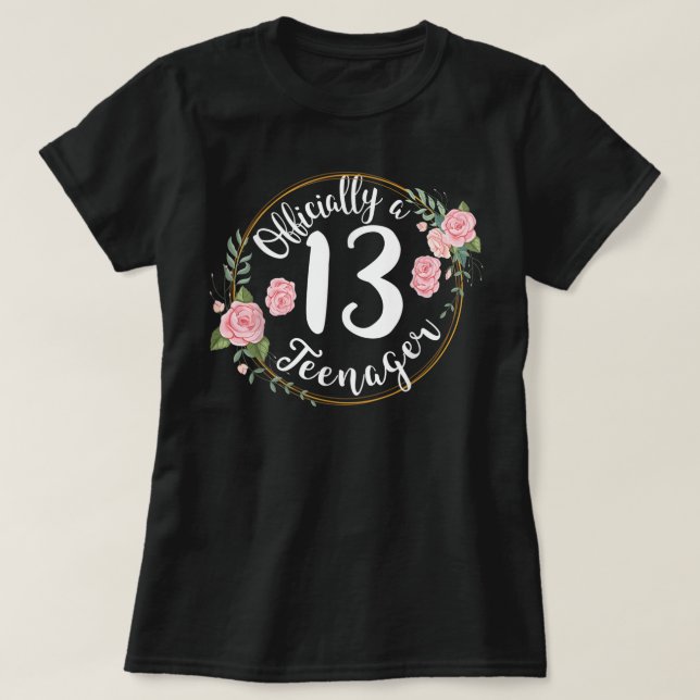 13. Geburtstag offizielle Teenagermädchen 13 Jahre T-Shirt (Design vorne)