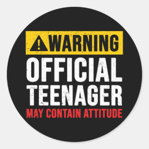 13. Geburtstag Offizieller Teenager Runder Aufkleber
