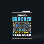 13. Geburtstag Proud Brother Offiziell Teenager Vi Karte<br><div class="desc">13. Geburtstag Proud Brother Offiziell Teenager Videospiel Top</div>