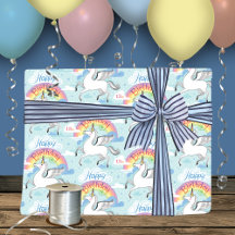 13. Geburtstag Regenbogen Unicorn Blaue Wolkenster