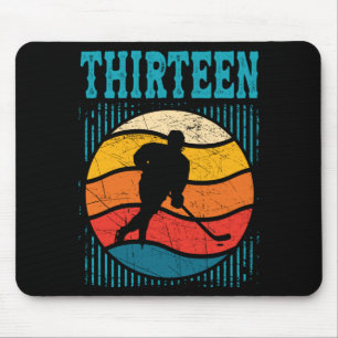 13. Geburtstag Retro Eishockey 13 Jahre alter Jung Mousepad