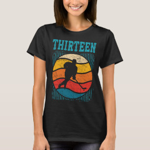 13. Geburtstag Retro Eishockey 13 Jahre alter Jung T-Shirt