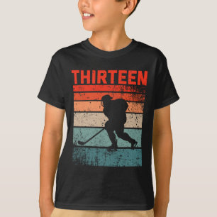 13. Geburtstag Retro Eishockey 13 Jahre alter Jung T-Shirt