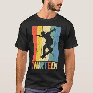 13. Geburtstag Retro Skateboard Skater Boys Kids 1 T-Shirt