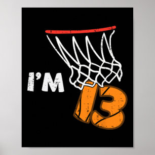 13. Geburtstag Sketll Ich bin 13 Dreizehn Jahre al Poster