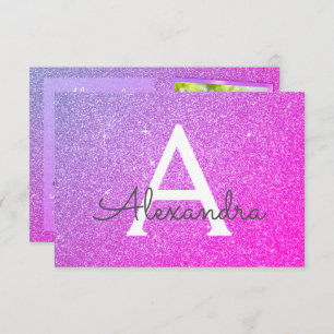 13. Geburtstag Sparkle Lila Pink Foto Einladung