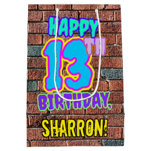 13. Geburtstag: Spaß, Urban Graffiti Inspiriert L Mittlere Geschenktüte