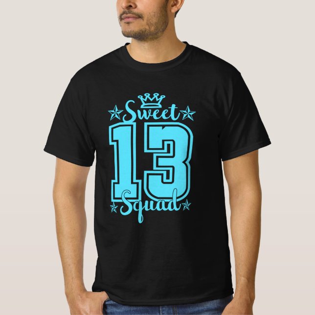 13. Geburtstag-Sweet 13 Squad T-Shirt (Vorderseite)