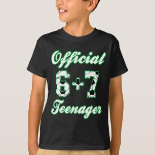 13. Geburtstag Teenager Lustig Fußball 6+7 Meme T-Shirt
