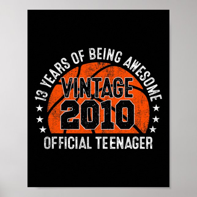 13. Geburtstag Vintag 2010 Offizieller Teenager 13 Poster (Vorne)