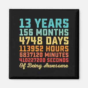 13. Geburtstag Zitat Lustig 13. Geburtstag Mathe Magnet