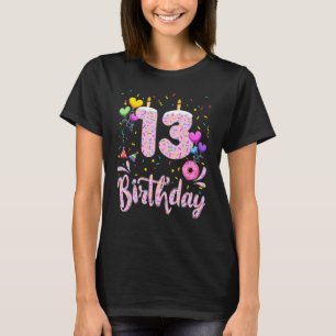 13. Geburtstags-Girl-T-Shirt 13 Jahre alter Doughn T-Shirt