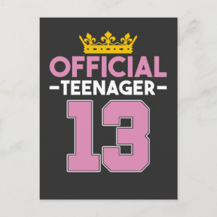 13. Geburtstagsgärtnerin Prinzessin Offiziell Teen Postkarte