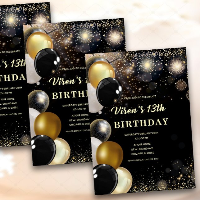 13. Geburtstagsjunge Einladung (Von Creator hochgeladen)